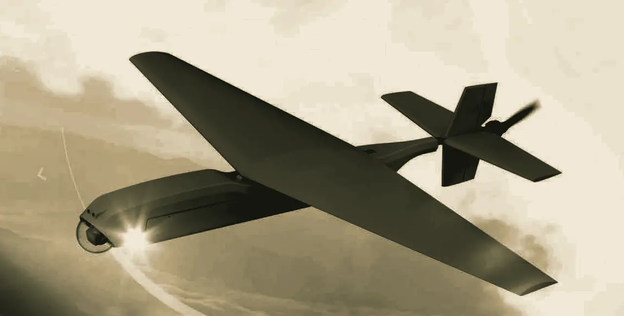 DELİ loitering munitions in flight above the clouds