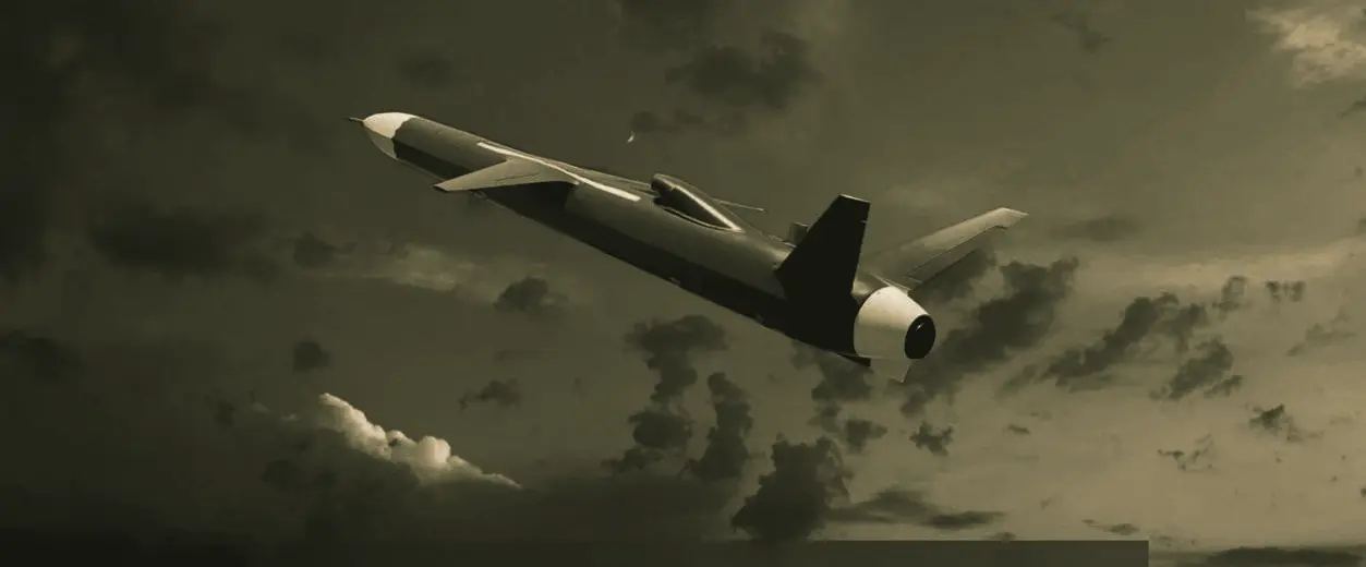 TARGET FALCON jet-powered target drone in flight