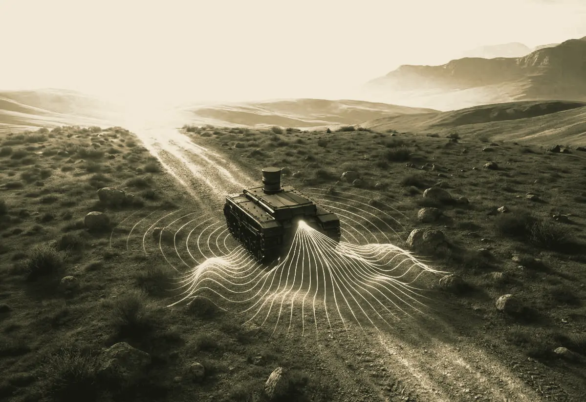 Ground robot mapping the terrain around it